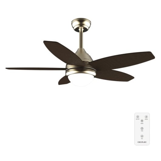 Ventilatore da soffitto Cecotec EnergySilence Aero 4200 Golddarkwood 53W LED 42" 3 velocità