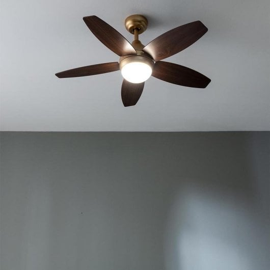 Ventilatore da soffitto Cecotec EnergySilence Aero 4200 Golddarkwood 53W LED 42" 3 velocità