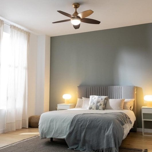 Ventilatore da soffitto Cecotec EnergySilence Aero 4200 Golddarkwood 53W LED 42" 3 velocità