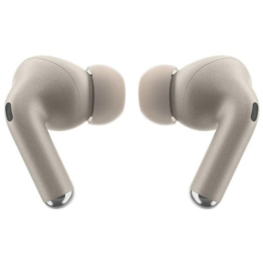 Auricolari Motorola Buds Plus wireless Bluetooth con Cancellazione Attiva Rumore, Sound by Bose, compatibili Dolby Atmos, 30h autonomia, colore sabbia