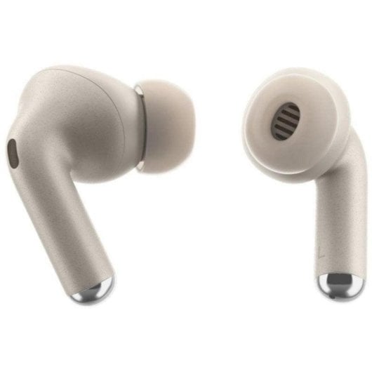 Auriculaires Motorola Buds Plus sans fil Bluetooth avec Réduction de Bruit, contrôle tactile et charge sans fil, couleur sable