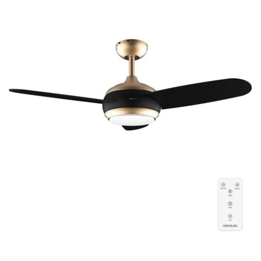 Ventilatore da soffitto Cecotec EnergySilence Aero 4265 Goldblack 65W LED 42" Telecomando