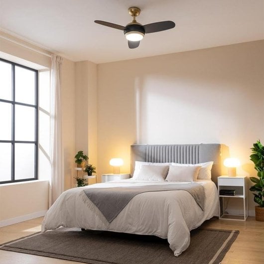 Ventilatore da soffitto Cecotec EnergySilence Aero 4265 Goldblack 65W LED 42" Telecomando