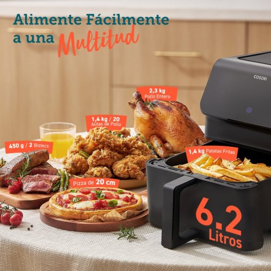Heißluftfritteuse Cosori Premium II Chef Edition 6.2L 1700W LCD Touch 12 Programme