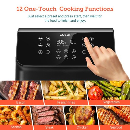 Heißluftfritteuse Cosori Premium II Chef Edition 6.2L 1700W LCD Touch 12 Programme