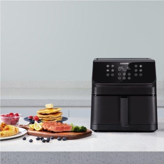 Freidora de aire Cosori Premium II Chef Edition 6.2L 1700W mit 12 Programmen Schwarz mit Zubehör
