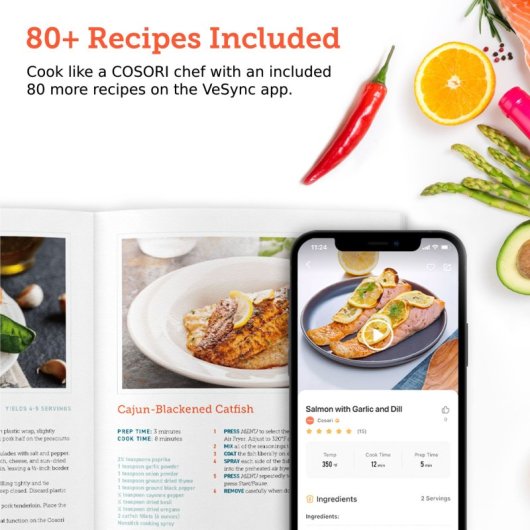 Heißluftfritteuse Cosori Premium II Chef Edition 6.2L 1700W LCD Touch 12 Programme
