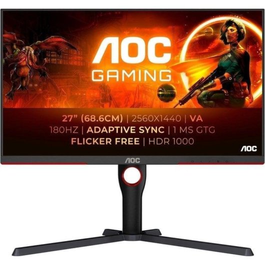 Écran PC AOC Q27G3XMN/BK 27" QHD 180 Hz Fast VA Mini LED HDR1000 1 ms