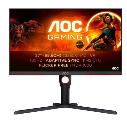 Monitor AOC Q27G3XMN/BK 27" QHD 180Hz VA Mini LED HDR1000 1ms