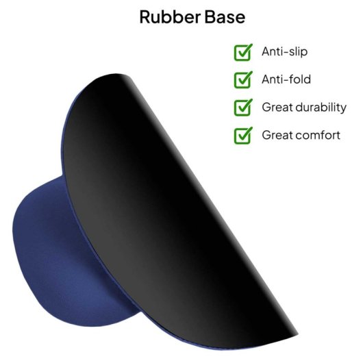Ociodual Mauspad mit Gel-Handgelenkauflage, ergonomisch, dunkelblau