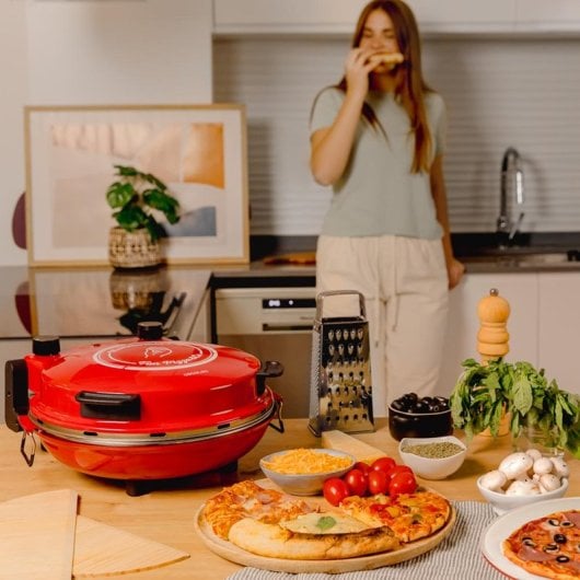 Cecotec Fun Pizza&Co Mamma Mia Horno Eléctrico para Pizza 1200W Rojo