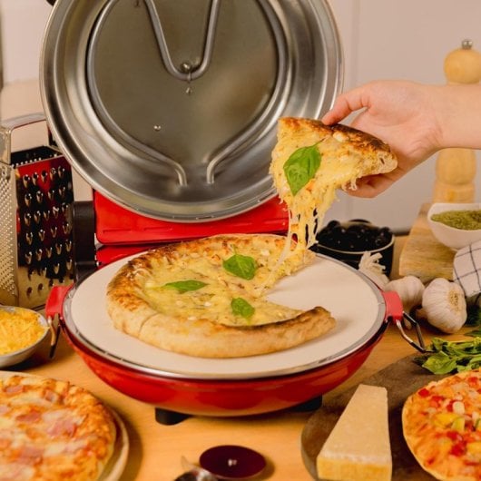 Cecotec Fun Pizza&Co Mamma Mia Horno Eléctrico para Pizza 1200W Rojo