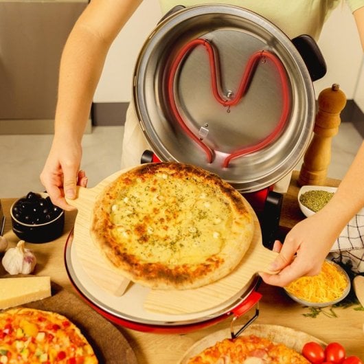 Cecotec Fun Pizza&Co Mamma Mia Horno Eléctrico para Pizza 1200W Rojo