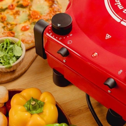 Cecotec Fun Pizza&Co Mamma Mia Horno Eléctrico para Pizza 1200W Rojo