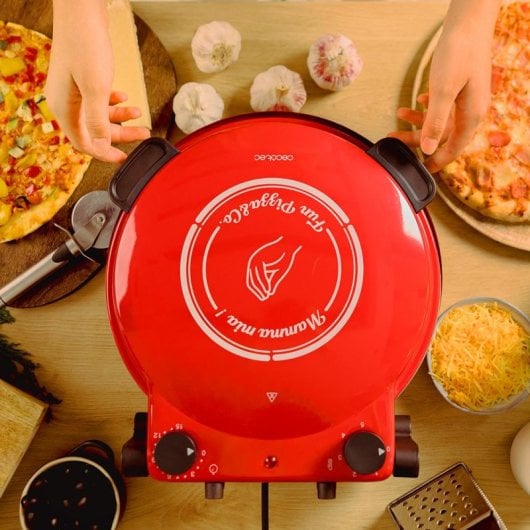 Cecotec Fun Pizza&Co Mamma Mia Horno Eléctrico para Pizza 1200W Rojo
