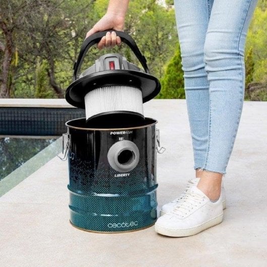 Aspirador de Cinzas sem Fios Cecotec Conga Ash 7000 Liberty 120W 15min 15L Inox