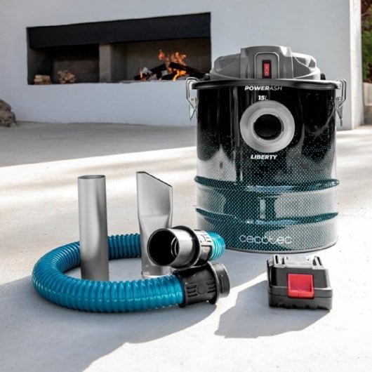Cecotec Conga Ash 7000 Liberty Aspirador de Cinzas a Bateria 18V 15L 120W Preto/Azul