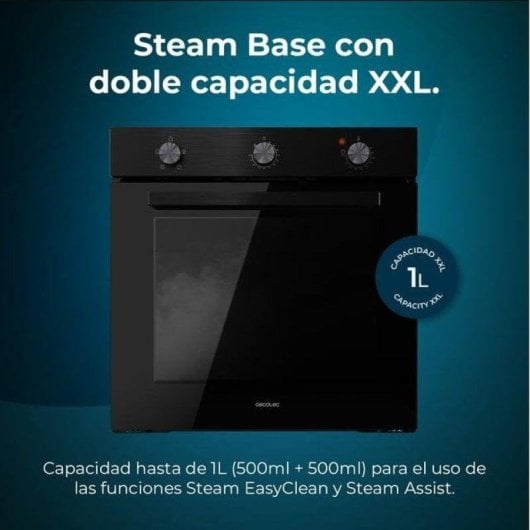 Horno elettrico Cecotec Bolero Hexa C136000 77 L Nero con funzione vapore e autolavaggio