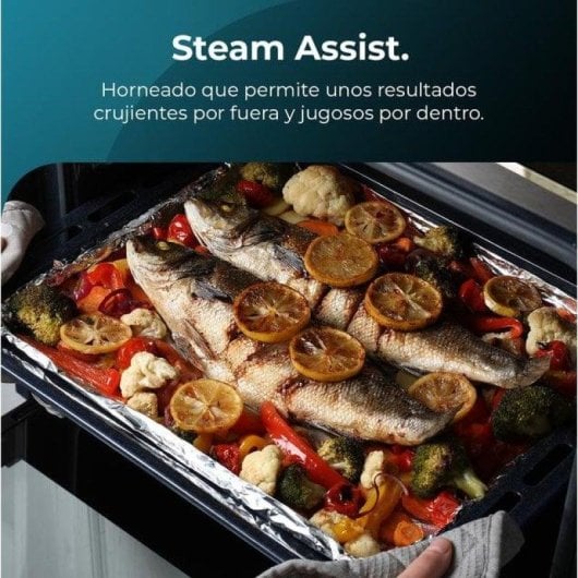 Horno elettrico Cecotec Bolero Hexa C136000 77 L Nero con funzione vapore e autolavaggio