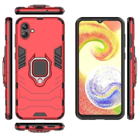 Max Power Digital Magnetic Case mit rotem Ring für Samsung Galaxy A04