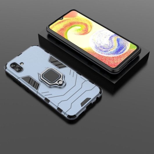 Max Power Digital Magnetic Case mit blauem Ring für Samsung Galaxy A04