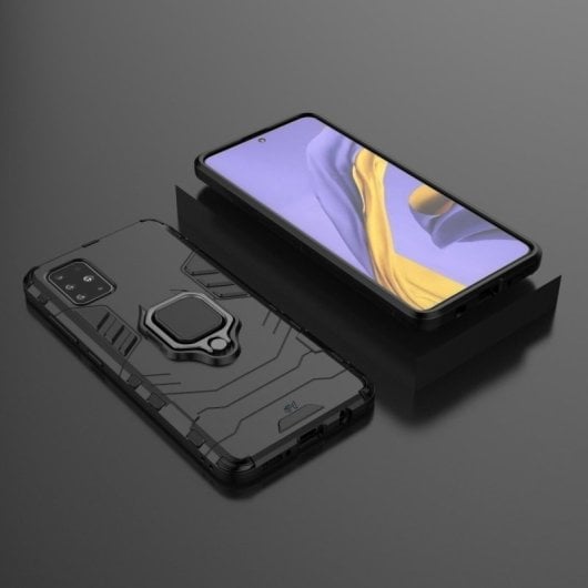 Max Power Digital Funda Magnética con Anillo Negra para Móvil Samsung Galaxy A71
