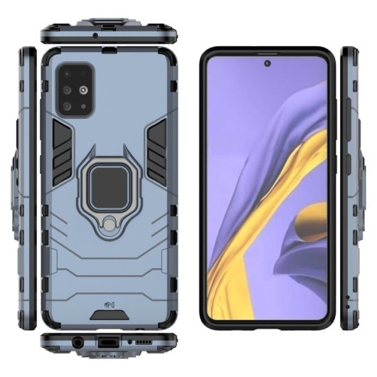 Max Power Digital Funda Magnética con Anillo Azul para Móvil Samsung Galaxy A71