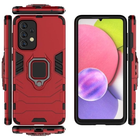 Max Power Digital Funda Magnética con Anillo Roja para Samsung Galaxy A33 5G
