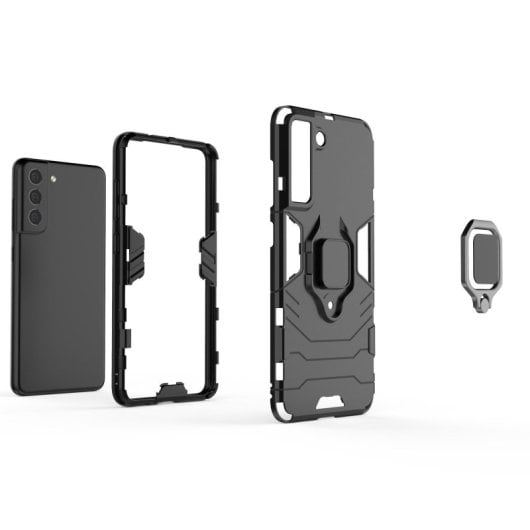 Étui magnétique numérique Max Power avec anneau bleu pour Samsung Galaxy S21 Fe