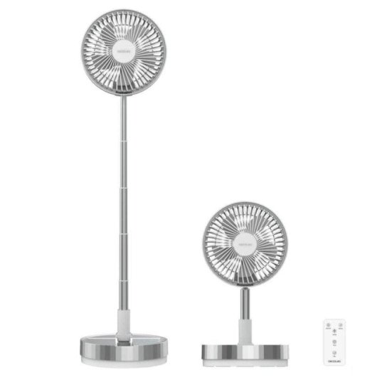 Ventoinha Portátil Cecotec EnergySilence 800 FoldAir 5 Pás 20cm 3 Velocidades Comando Bateria