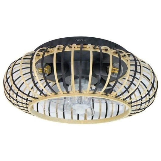 Ventilador de Techo Cecotec EnergySilence Lampaero 600 Natural DC 20W Madera Luz LED 5 aspas Control Remoto