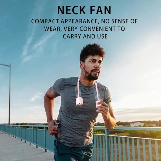 Klack Ventilador de Cuello Recargable por USB Rosa