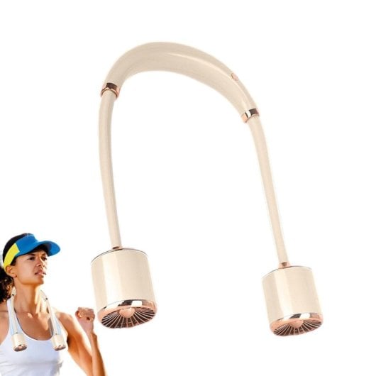 Klack Ventilador de Cuello Recargable por USB Beige
