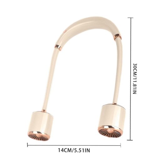 Klack Ventilador de Cuello Recargable por USB Beige