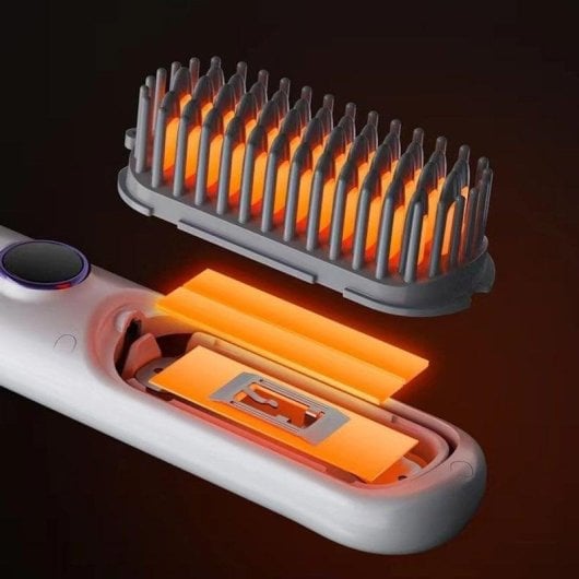 Escova Modeladora Klack Inalâmbrica Queratina 9 Temperaturas Base de Carga Compacta