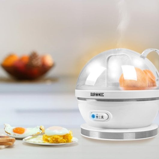 Duronic EB27 Hervidor de Huevos 400W 7 Huevos Avisador Sonoro Función Mantener Caliente