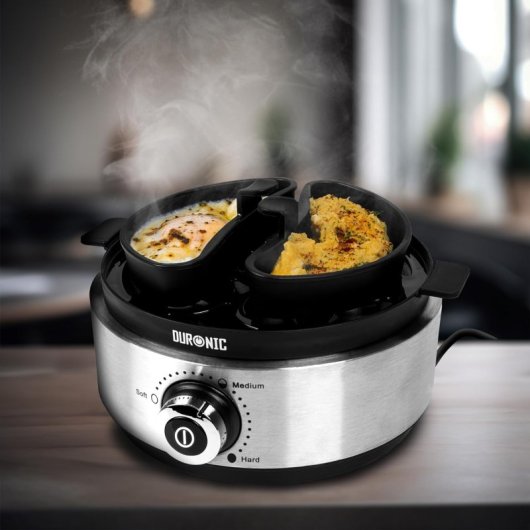 Duronic Eb40 Hervidor De Huevos 400W 7 Huevos Termostato y Minutero Apagado Automático