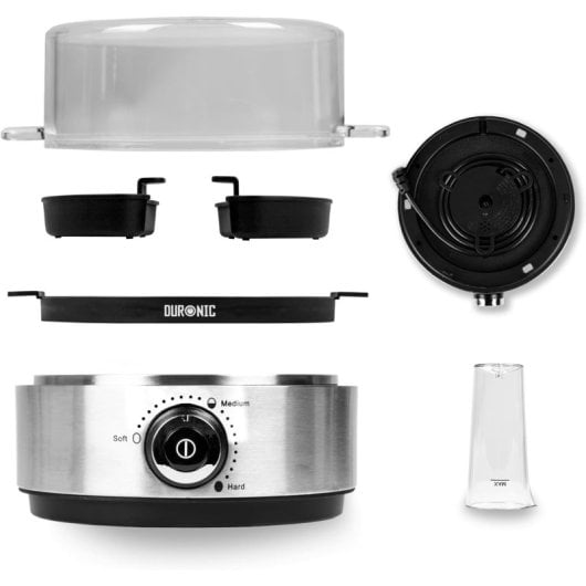 Duronic Eb40 Hervidor De Huevos 400W 7 Huevos Termostato y Minutero Apagado Automático