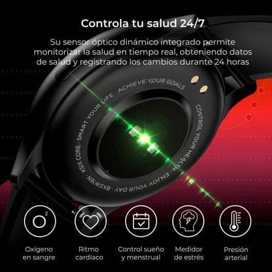 Ksix Core Bluetooth 46mm AMOLED Jaune Taille Unique IP67 SpO2 Pulsomètre Suivi Sommeil