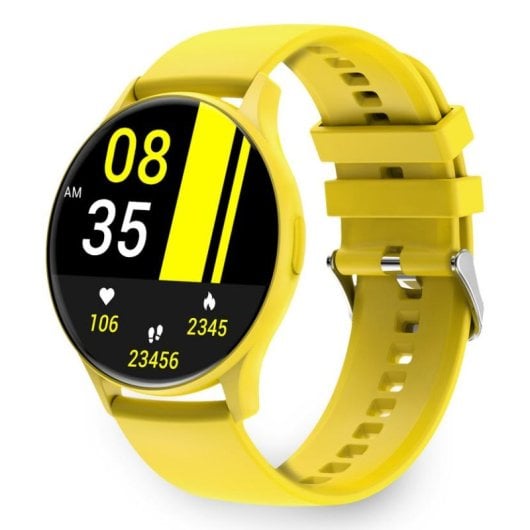 Ksix Core Bluetooth 46mm AMOLED Jaune Taille Unique IP67 SpO2 Pulsomètre Suivi Sommeil