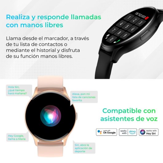 Ksix Core Smartwatch Pantalla Amoled 1.43" Sumergible Rojo