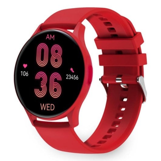 Ksix Core Bluetooth 46mm AMOLED Rouge M Étanche IP67 SpO2 Pulsomètre Sommeil