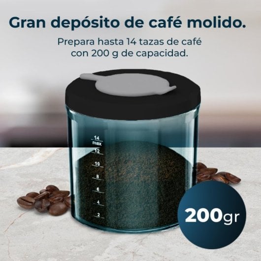 Cecotec SteelMill Touch Molinillo de Café Eléctrico 200W Acero Inoxidable