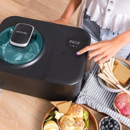 Heladora Cecotec Gelacy 1200 Touch 1.2 L 110 W Compressor Ecrã Tátil Preta