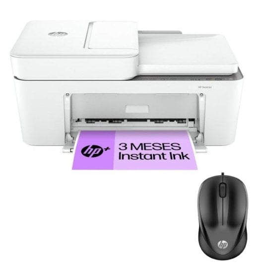 HP DeskJet 4220e Multifunções a Cores WiFi Branca + 3 Meses Instant Ink + HP 1000 Rato USB Preto