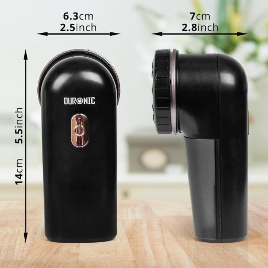 Duronic FS22 BK Quitapelusas Eléctrico con Cable y Pilas 2 Velocidades Tejidos Textil Blanco