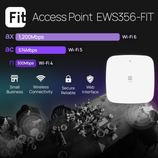 EnGenius Fit EWS356-Fit Punto de Acceso WiFi 6 AX3000 MU-MIMO