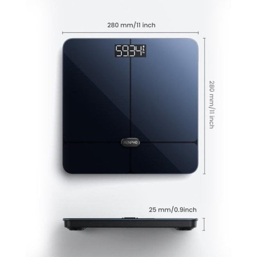 Bascule Renpho Elis 2 Bleu Analyse corporelle 13 mesures Wi-Fi Bluetooth