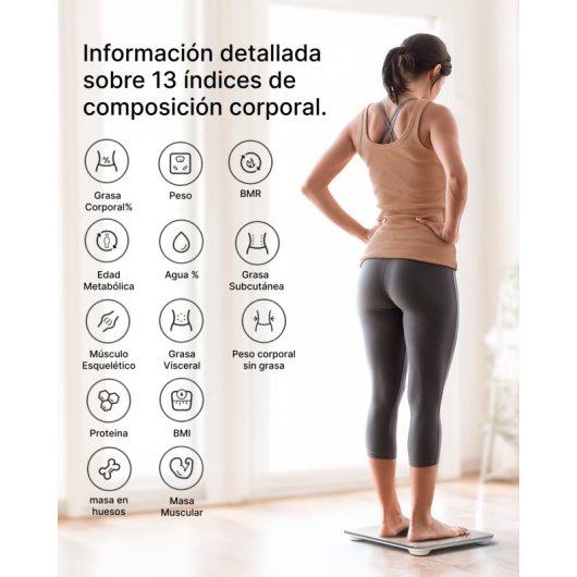 Balança Bioimpedância Renpho Elis Aspire C Até 182,5 kg 13 Índices Wi-Fi Bluetooth