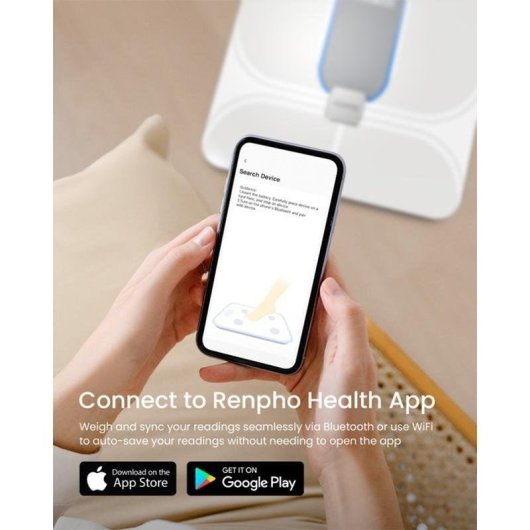 Bilancia Impedenziometrica Renpho Elis Aspire C Fino a 182,5 kg 13 Indici Wi-Fi Bluetooth